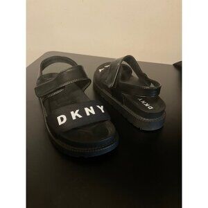 DKNY Black Strappy Logo Platform Sandals sz. 37 (6.5)